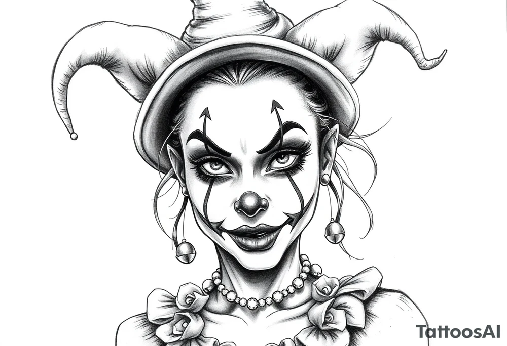 Payasa Clown Girl thug tattoo idea