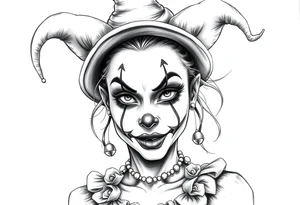 Payasa Clown Girl thug tattoo idea
