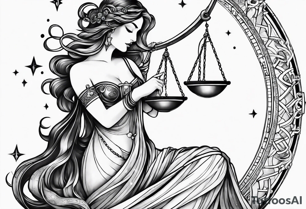 Libra constellation tattoo idea