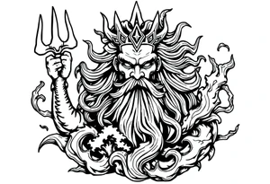 god of sea tattoo idea