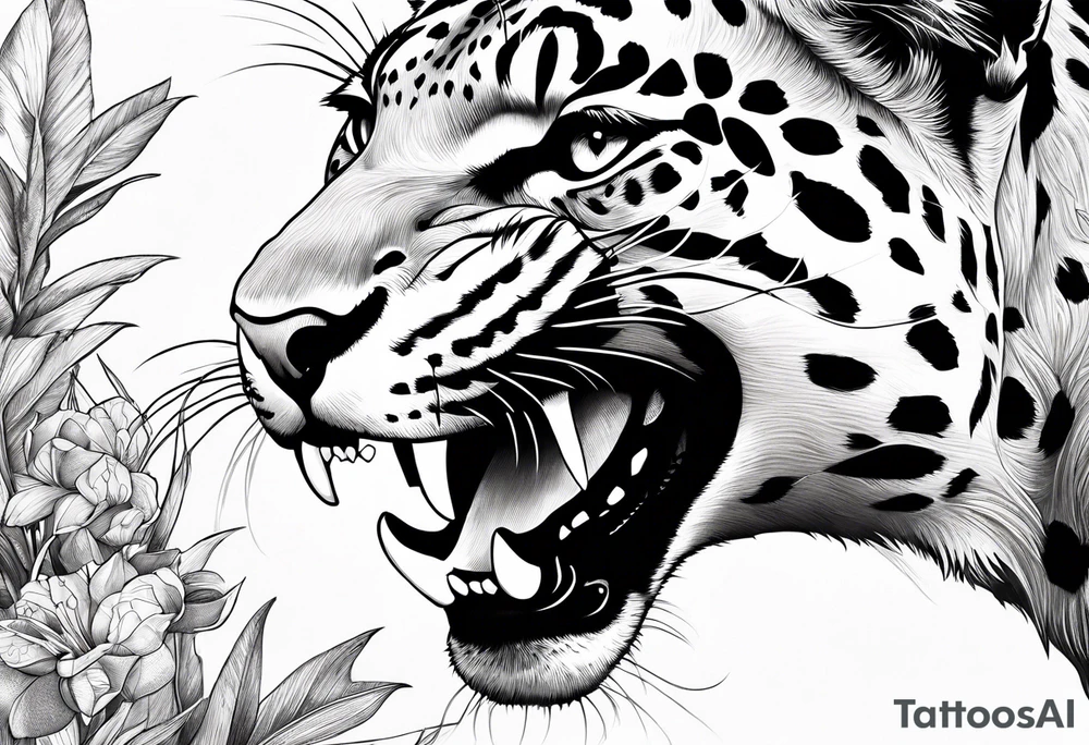 jaguar hunting tattoo idea