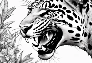jaguar hunting tattoo idea