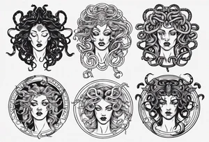 Powerful lusty Medusa tattoo idea