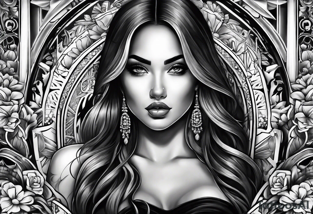 Chicano style sleeve about drugs family and women tattoo idea