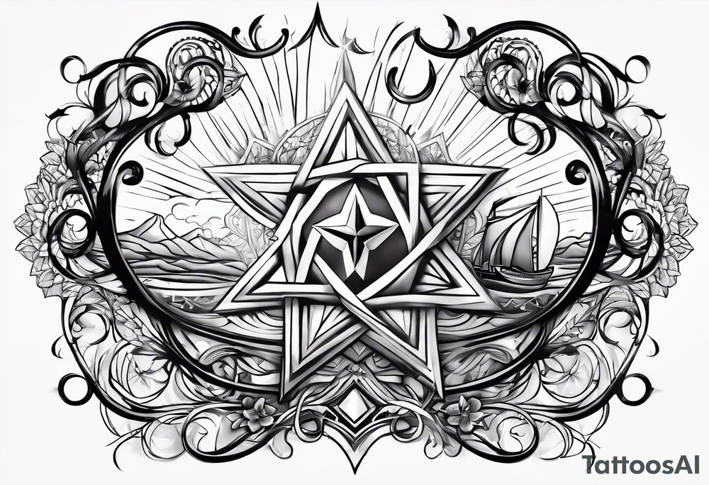 Morning star whip tattoo idea