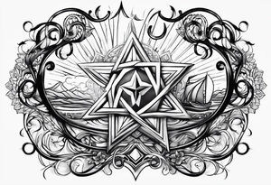 Morning star whip tattoo idea
