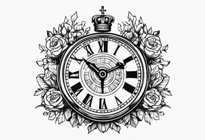 HOPE made with broken clock and king crown tattoo idea