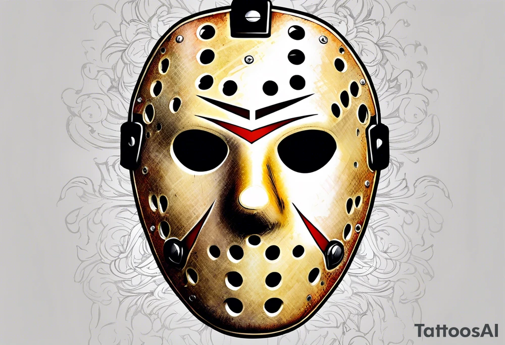 Friday the 13th Jason mask, Japanese art tattoo idea