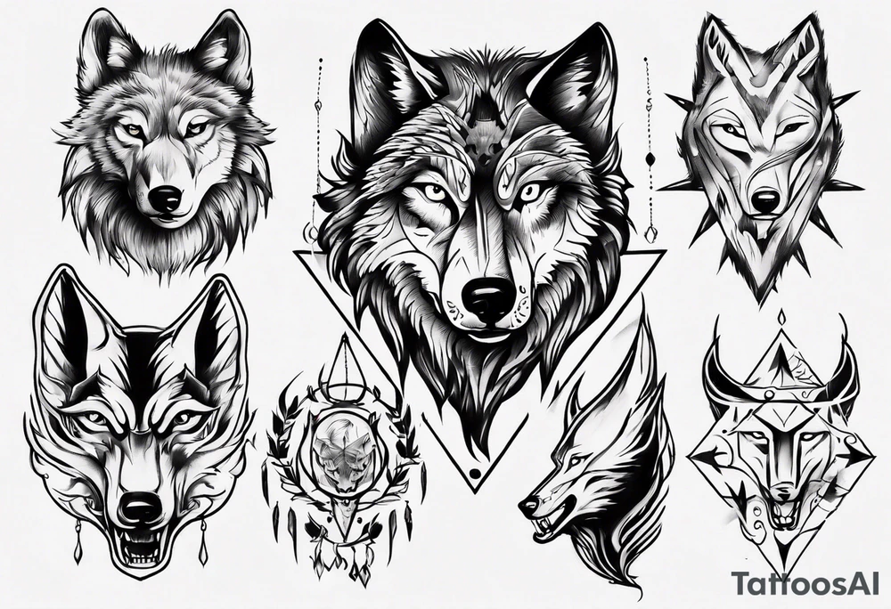 wolf tattoo idea