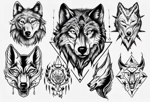 wolf tattoo idea