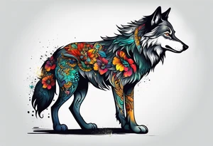 Limbo wolf for a male tattoo tattoo idea