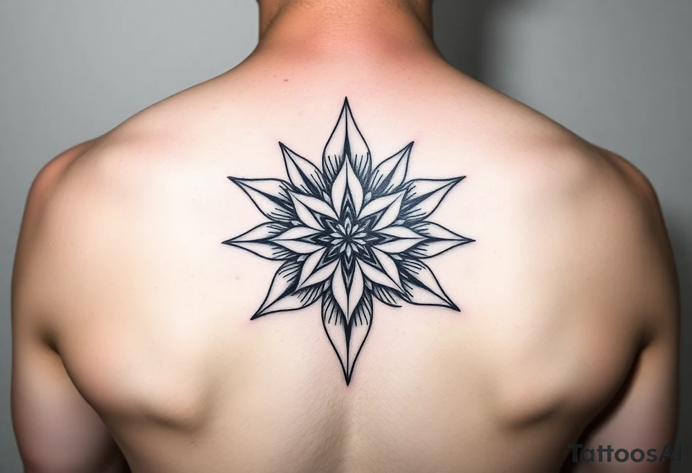 star flower tattoo idea