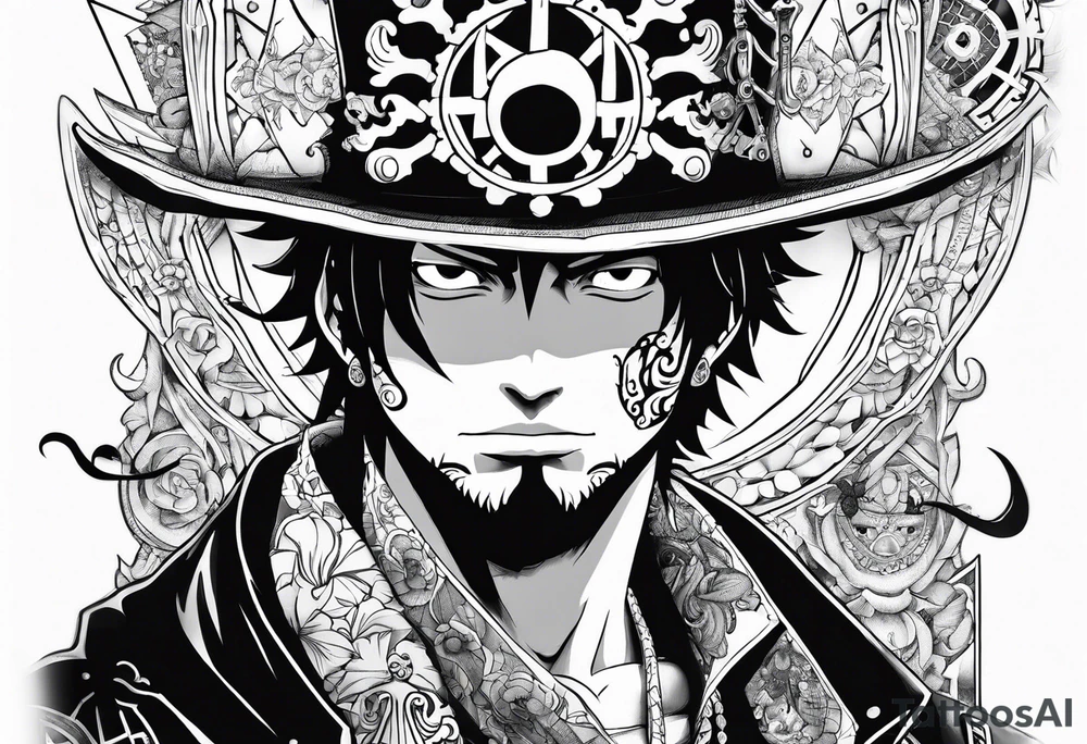 One Piece
trafalgar d water law tattoo idea