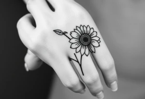 Orchid and sunflower tattoo idea