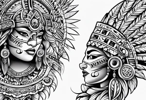 aztec sleeve tattoo idea