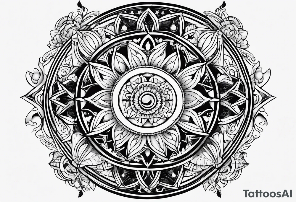 Pagan style tattoo circles tattoo idea