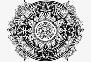 Pagan style tattoo circles tattoo idea