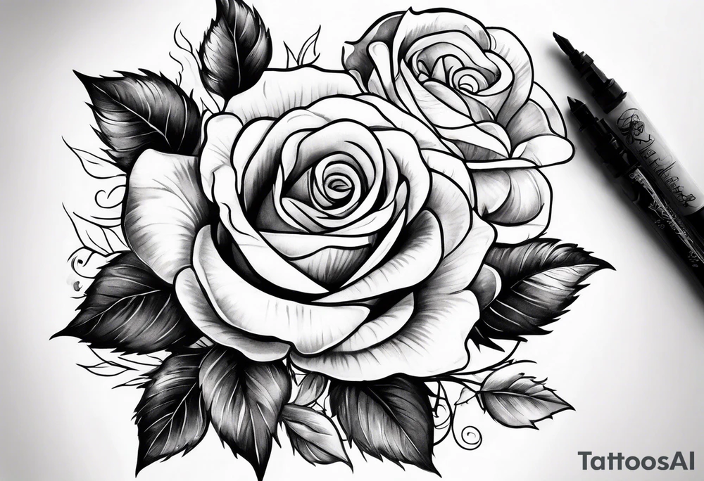 Tiny roses on shoulders tattoo idea