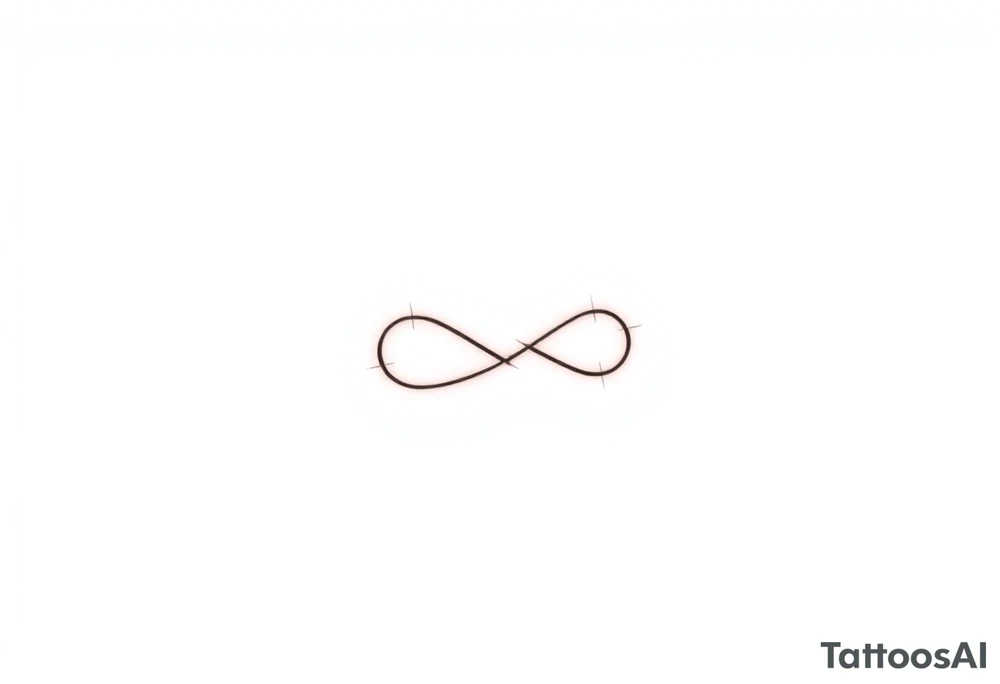 Quero uma tatuagem minimalista para o antebraço, com um design simbólico e discreto. O desenho deve começar com a data de nascimento do meu avô escrita em vermelho, seguida por um símbolo de infinito em branco, destacado com uma leve sombra ao redor. O infinito deve estender-se numa linha reta contínua, representando um infinito sem fim. A tatuagem deve ser delicada, elegante e proporcional, ocupando pouco espaço no antebraço tattoo idea