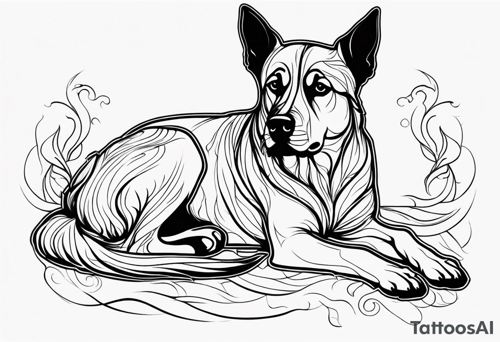 shadow dog tattoo idea