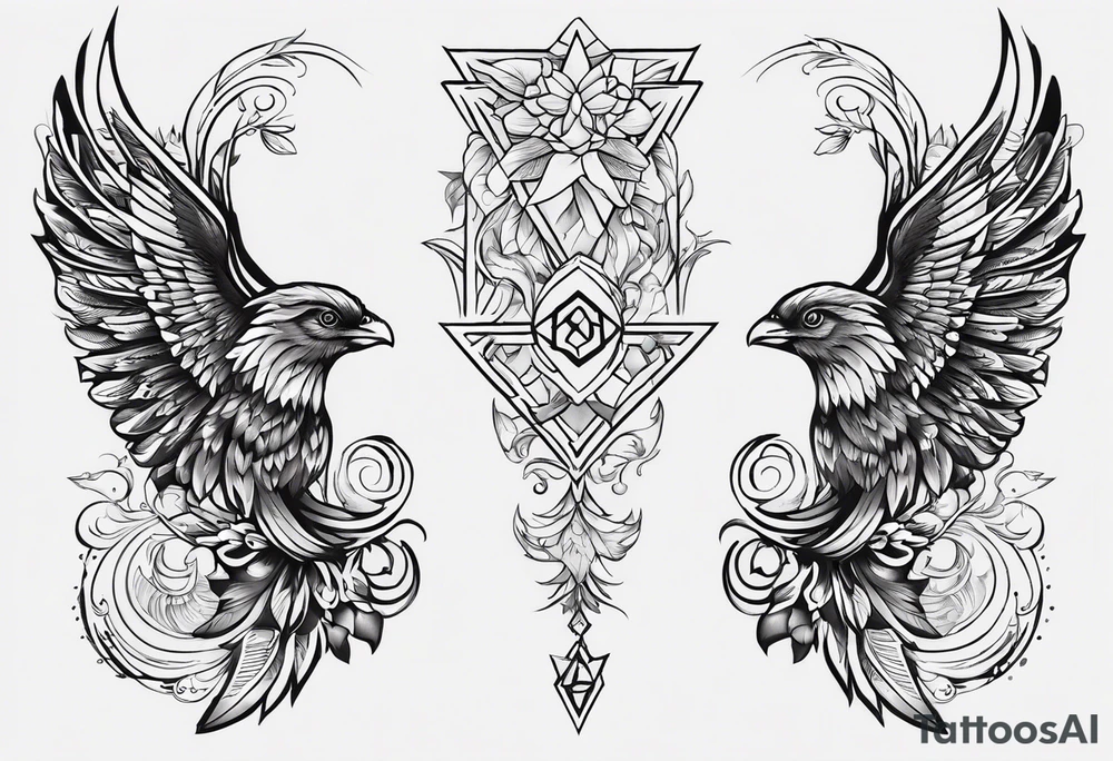 I need a cover up of an old tattoo of the word forever, the new tattoo should be a single left wing tattoo idea