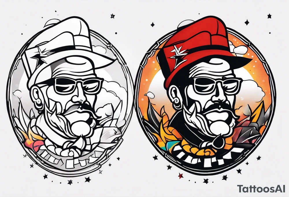 Rock a billy tattoo idea
