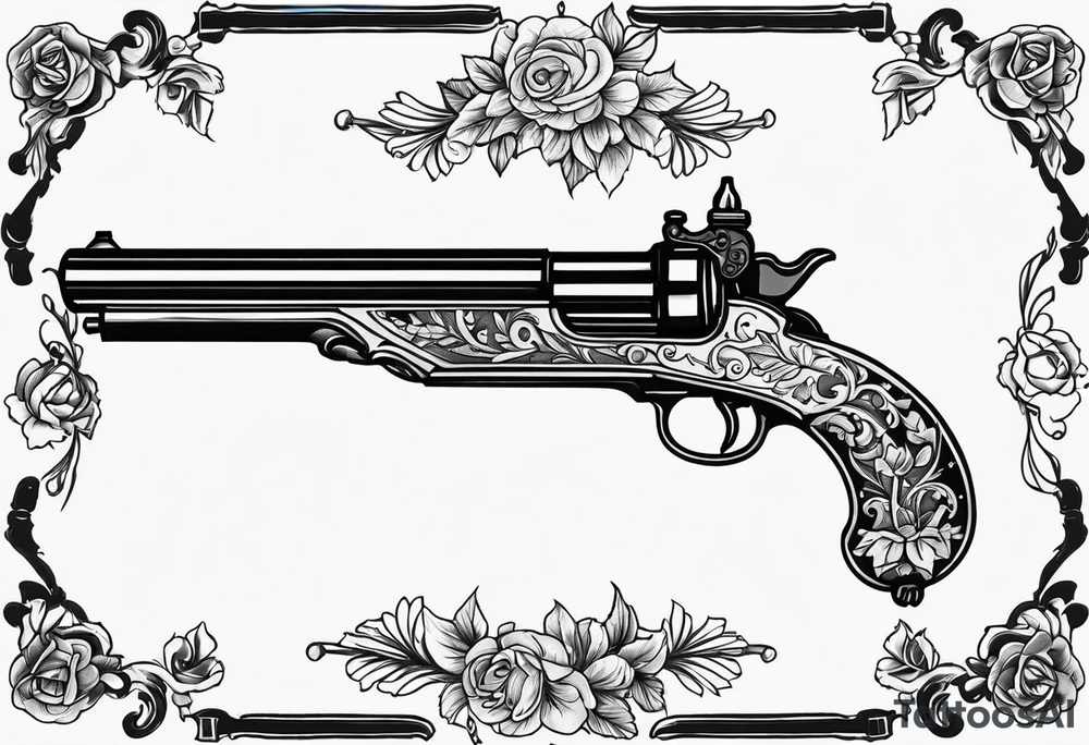 Flintlock pistol tattoo idea