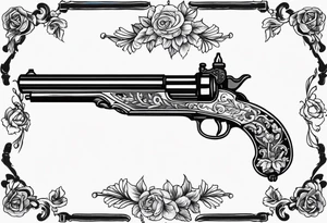 Flintlock pistol tattoo idea