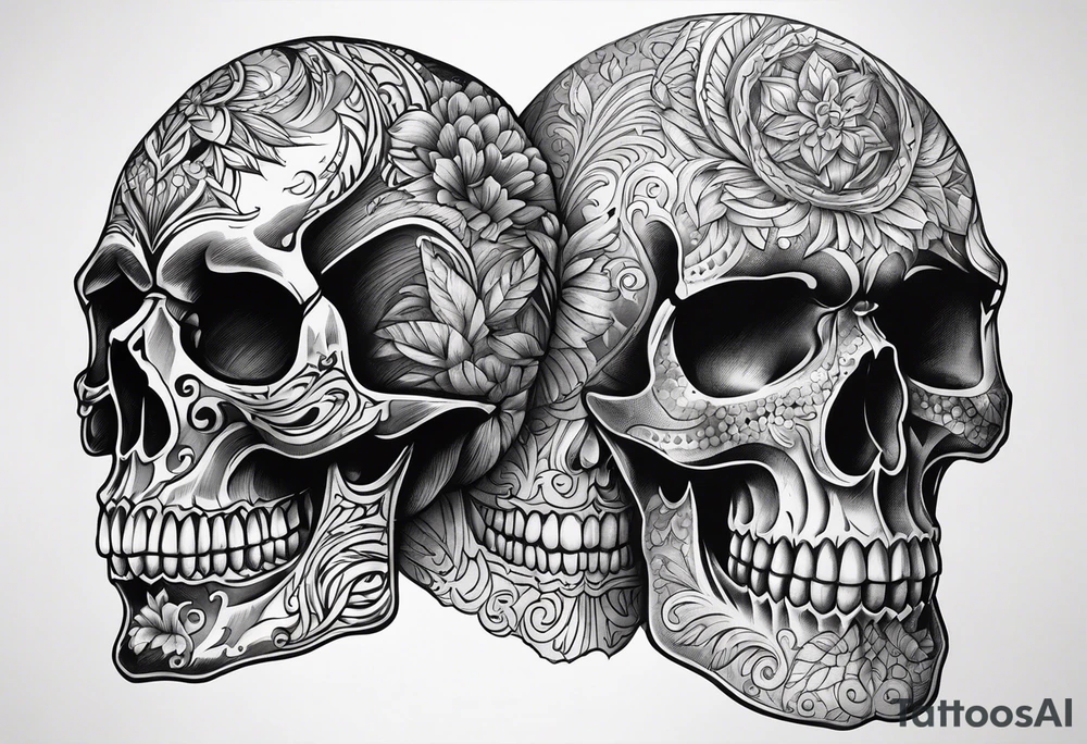 Skull tattoo idea