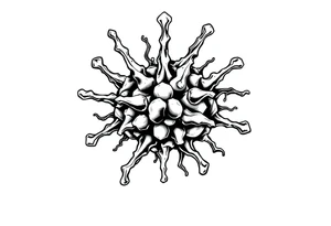 killing bacteria concept art tattoo idea