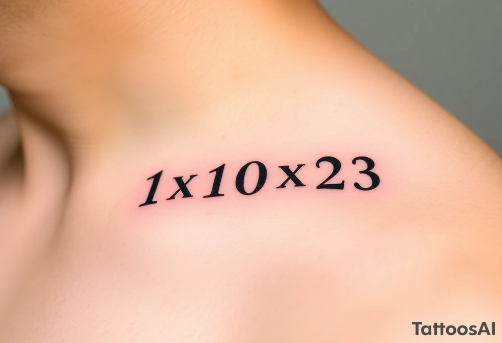 1x10^23 tattoo idea