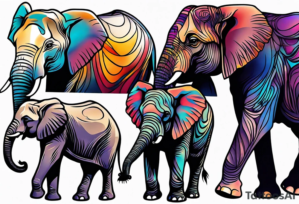 Elephant Family tattoo idea