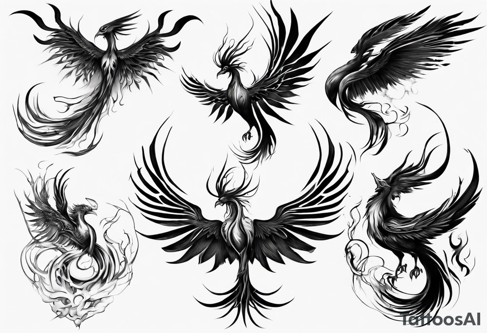 Spiritual phoenix tattoo idea