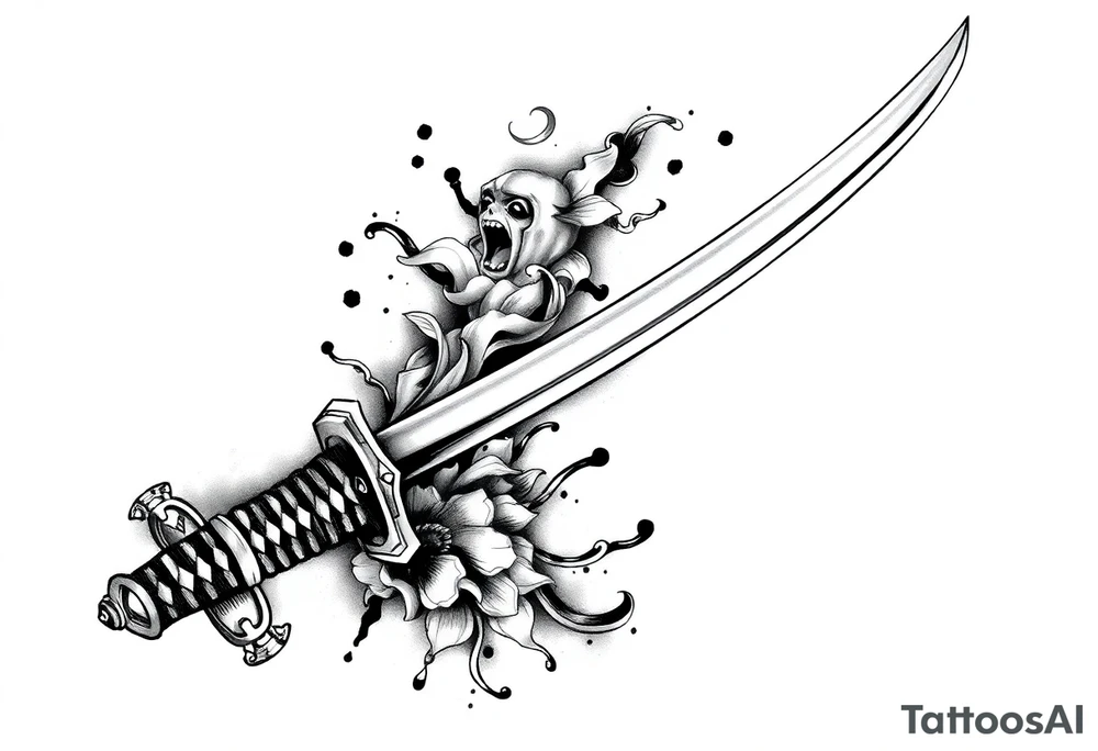 Japanese Katana tattoo idea