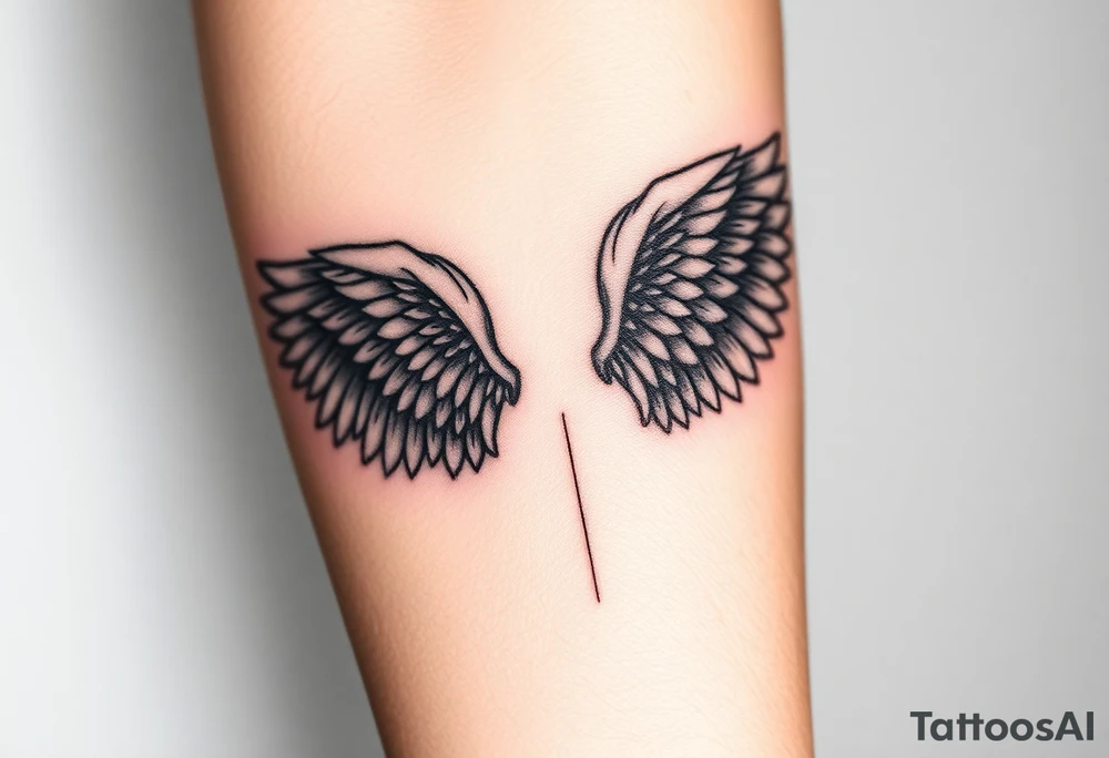 Angle wings tattoo idea