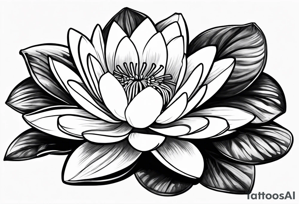 Violets, water lily tattoo idea