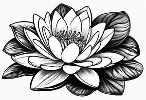 Violets, water lily tattoo idea