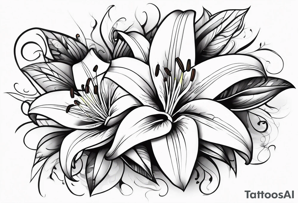 lily flower tattoo idea