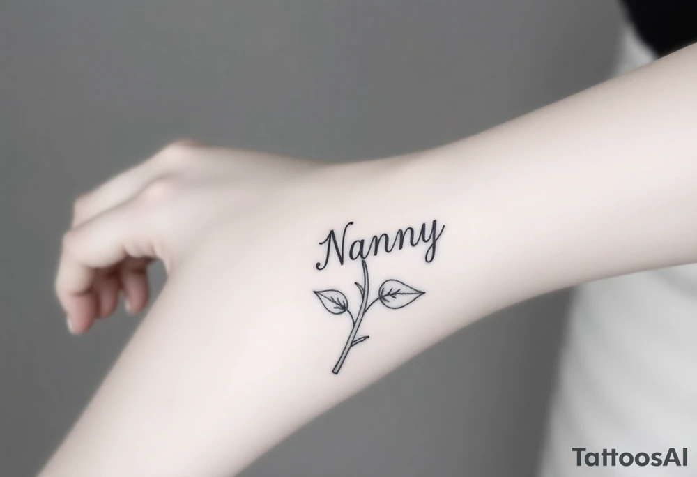 sunflower and 
the word Nanny as the stem tattoos tattoo idea