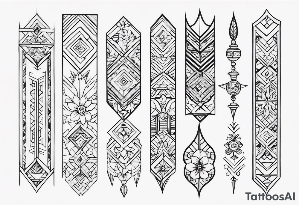 minimalistic Filipino vertical tattoo tattoo idea