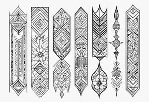 minimalistic Filipino vertical tattoo tattoo idea