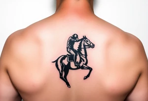polo player silhouette tattoo idea