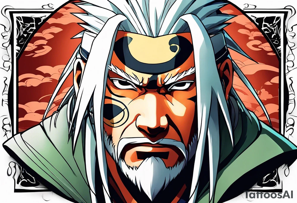 Jiraiya in Sage mode from the anime naruto tattoo idea