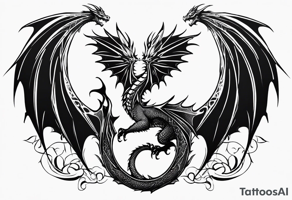 Dragon wings for the clavicles tattoo idea