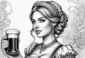 German beer maid tattoo idea