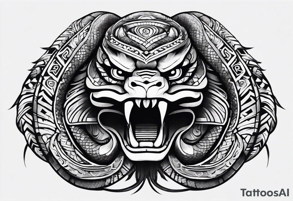 Aztec snake tattoo idea