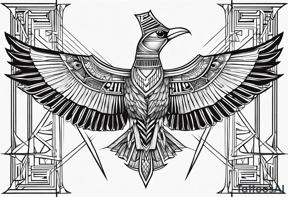 egyptian ba bird tattoo idea