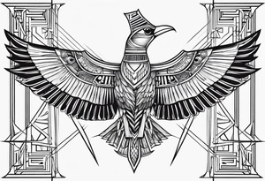 egyptian ba bird tattoo idea
