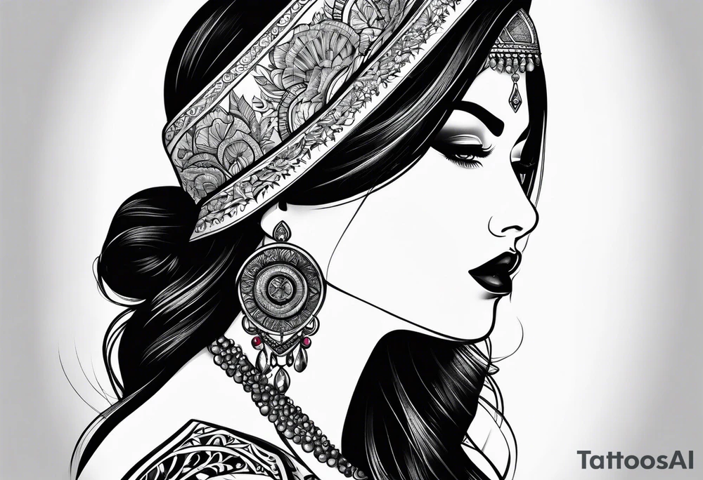 Powerful woman tattoo idea