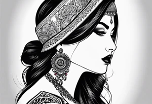 Powerful woman tattoo idea